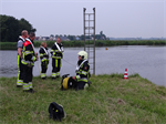 Oefening Brandweer Kollum en het ORT Oppervlakte Reddingsteam van Burgum